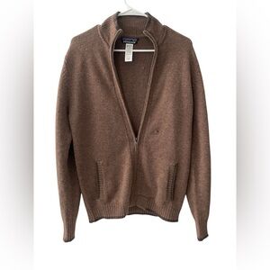 Patagonia Merlow Wool Blend Zip Knit Sweater Men’s Small Brown Half-Zip Outdoor